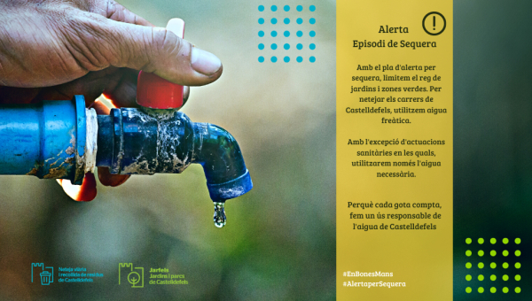 Activat el Protocol en situació de sequera, apliquem mesures per estalviar aigua #AlertaperSequera